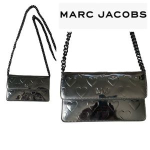 JACOBS by Marc Jacobs X-Body Wallet with Gunmetal Chain